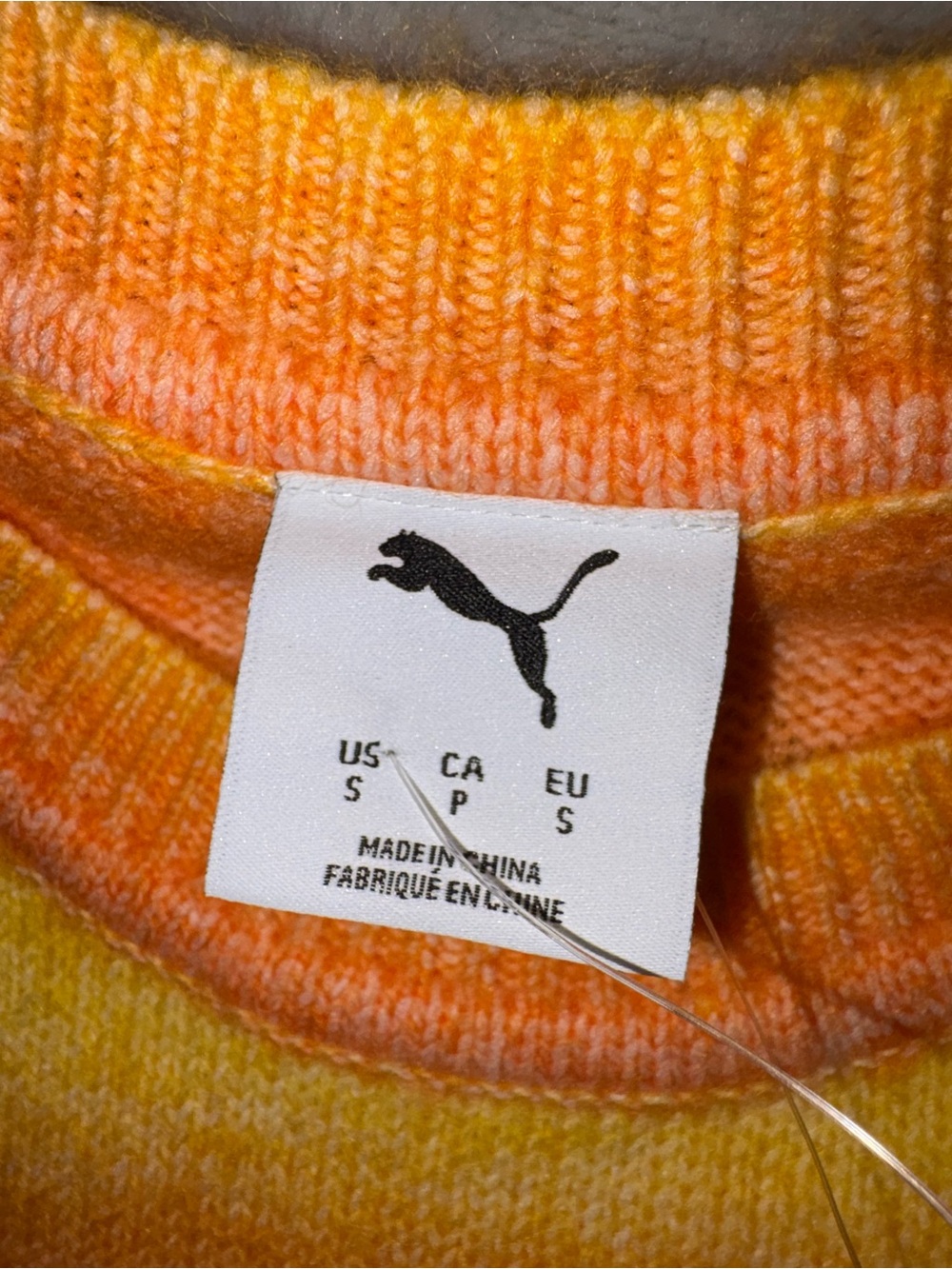 Puma Orange and Yellow Gradient Crewneck Sweater - Picture 4 of 14